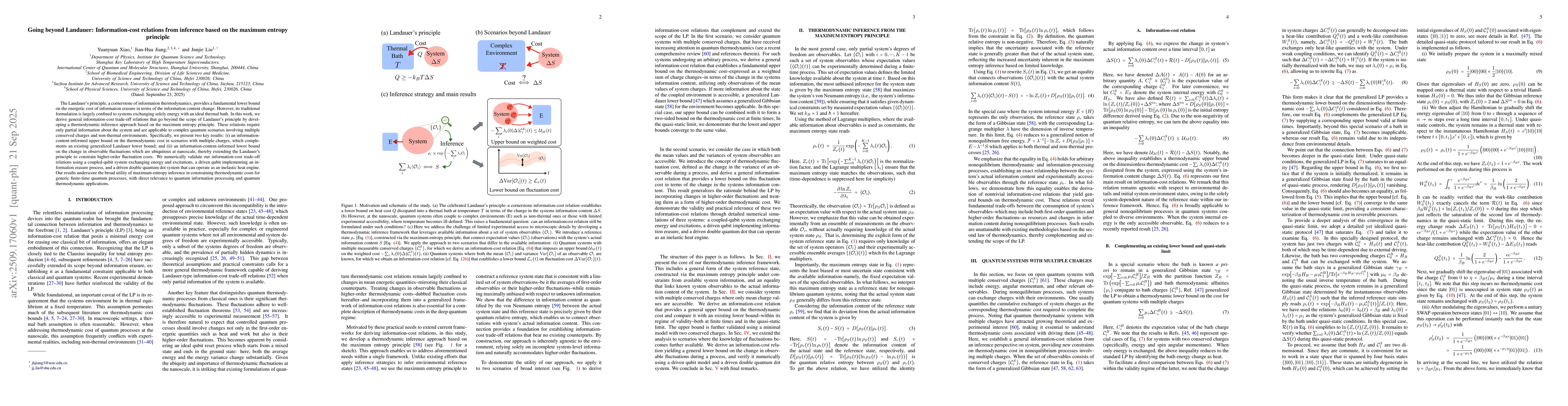 Thumbnail for Going beyond Landauer: Information-cost relations from inference based
  on the maximum entropy principle