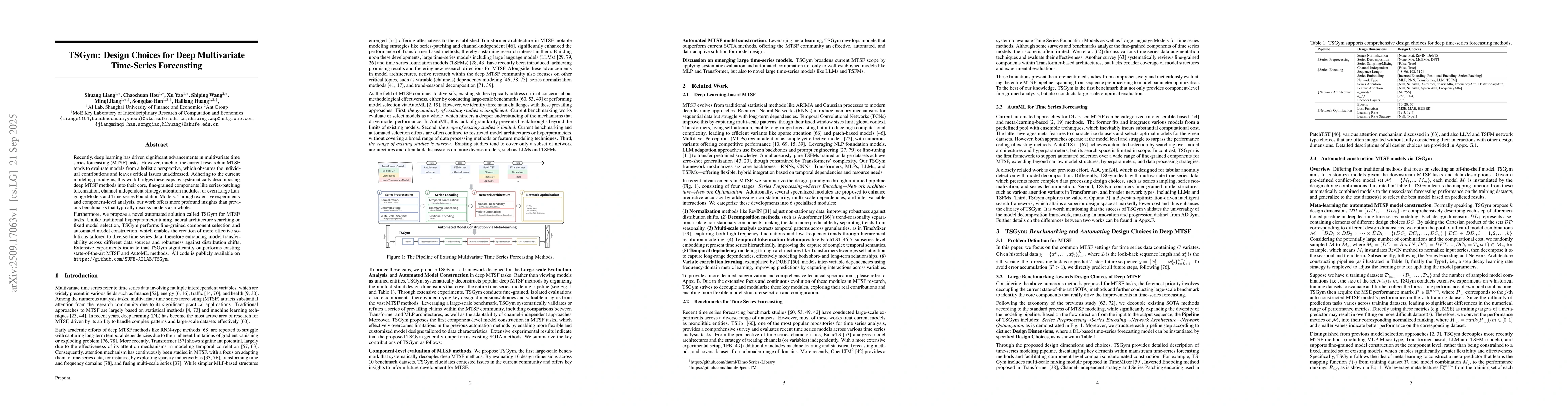 Thumbnail for TSGym: Design Choices for Deep Multivariate Time-Series Forecasting