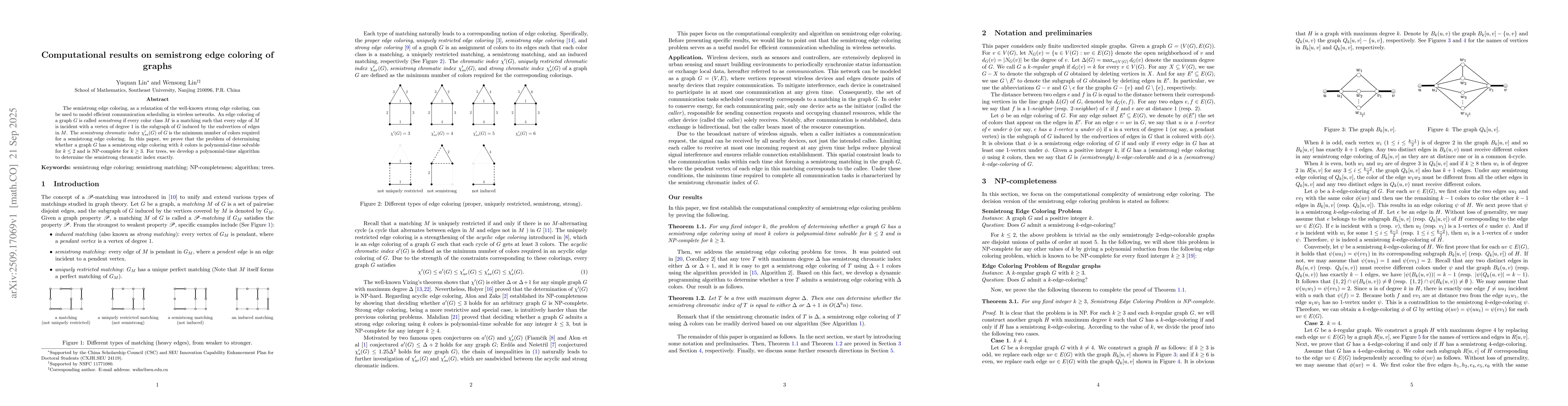 Thumbnail for Computational results on semistrong edge coloring of graphs