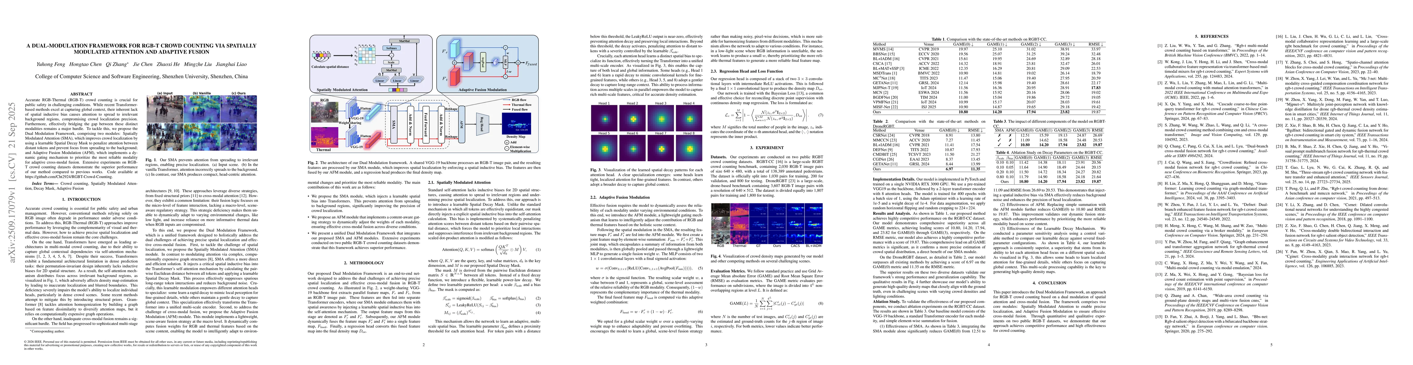 Thumbnail for A Dual-Modulation Framework for RGB-T Crowd Counting via Spatially
  Modulated Attention and Adaptive Fusion