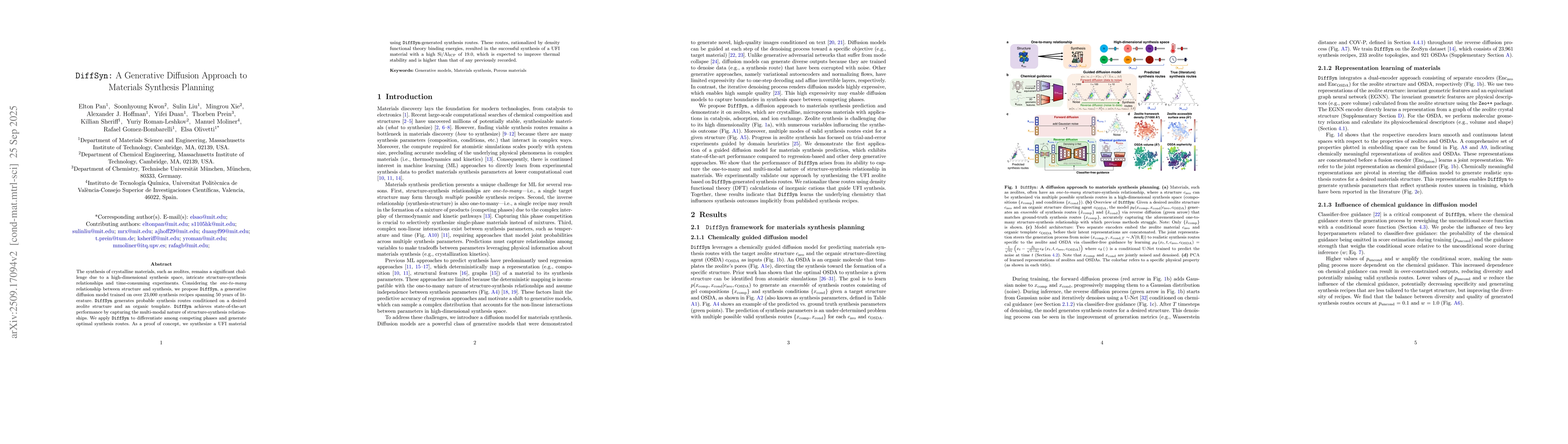 Thumbnail for DiffSyn: A Generative Diffusion Approach to Materials Synthesis Planning