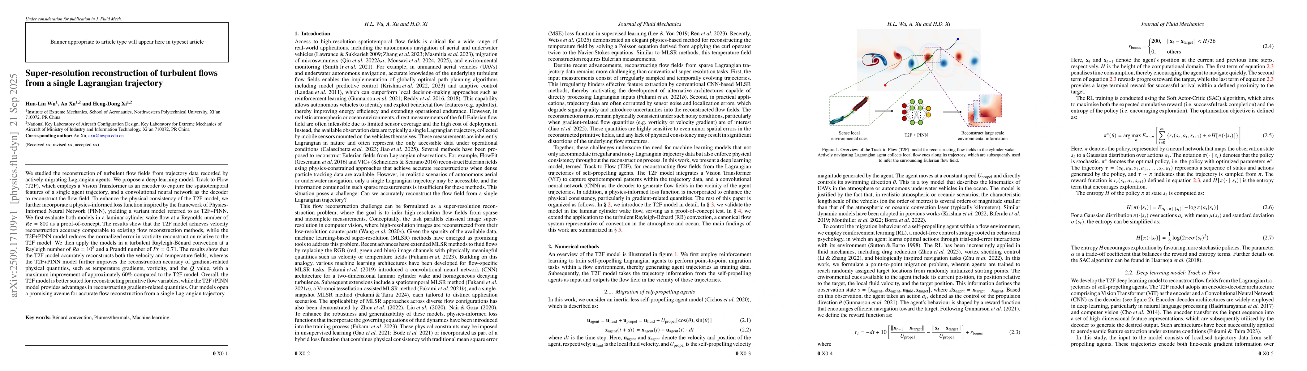 Thumbnail for Super-resolution reconstruction of turbulent flows from a single
  Lagrangian trajectory
