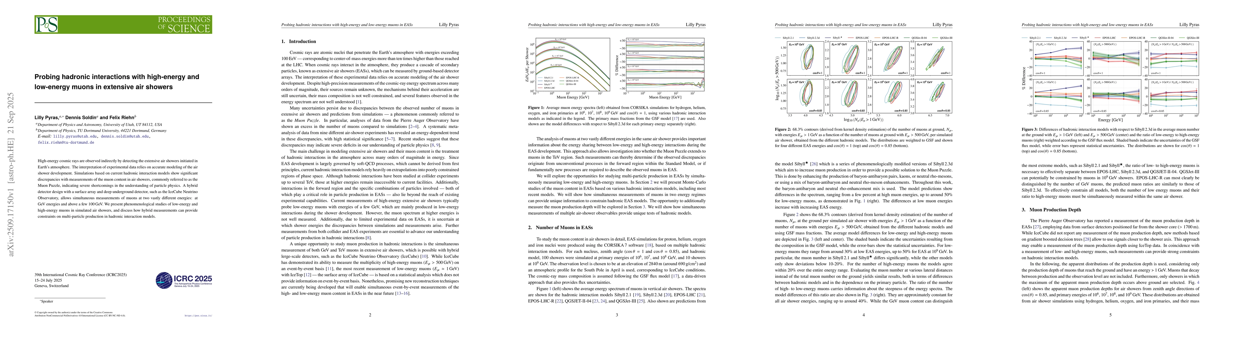 Thumbnail for Probing hadronic interactions with high-energy and low-energy muons in
  extensive air showers