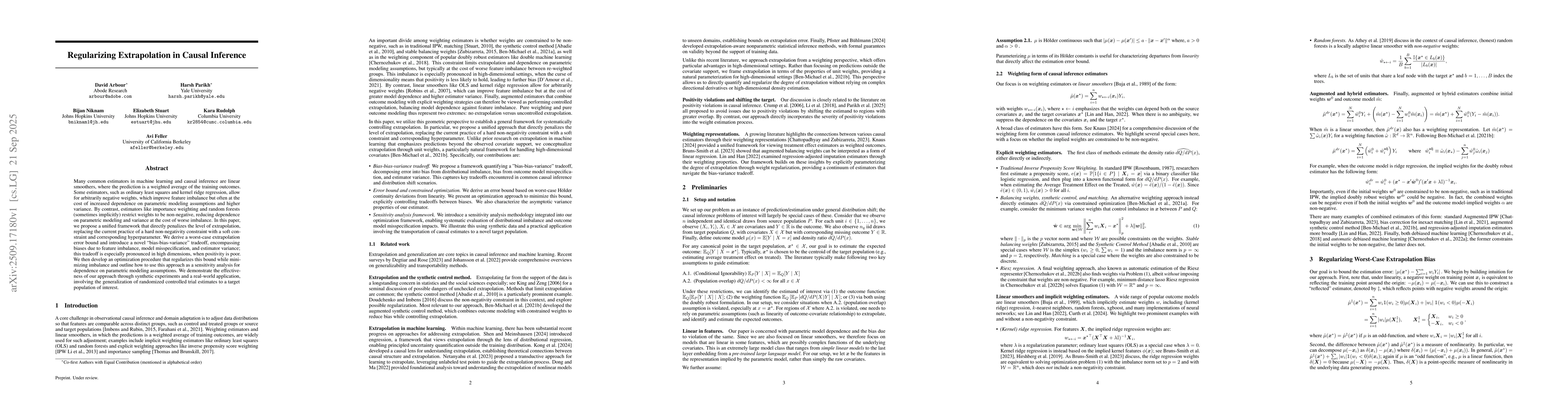 Thumbnail for Regularizing Extrapolation in Causal Inference