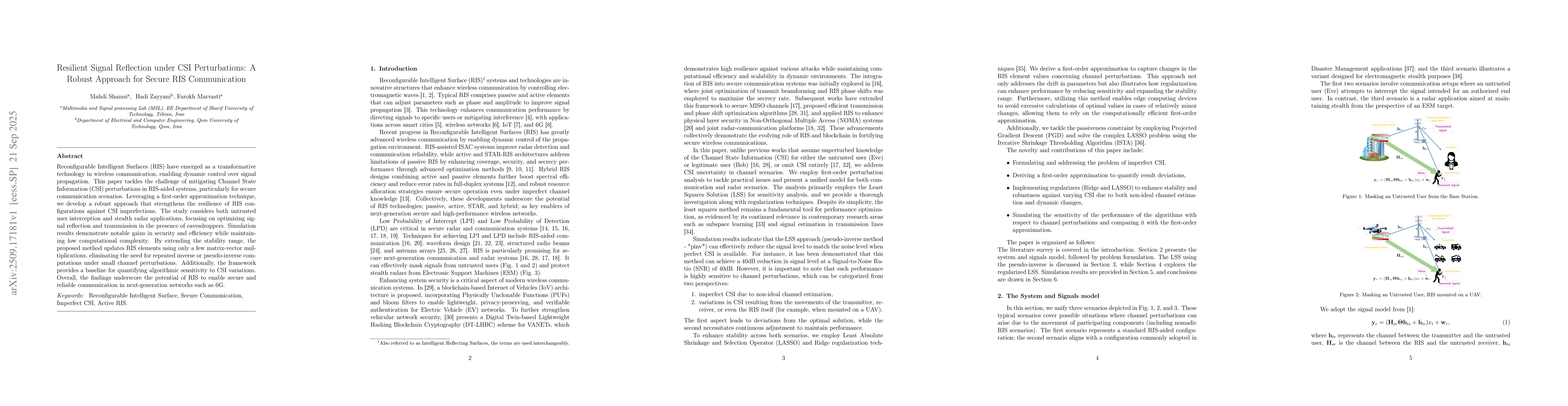 Thumbnail for Resilient Signal Reflection under CSI Perturbations: A Robust Approach
  for Secure RIS Communication