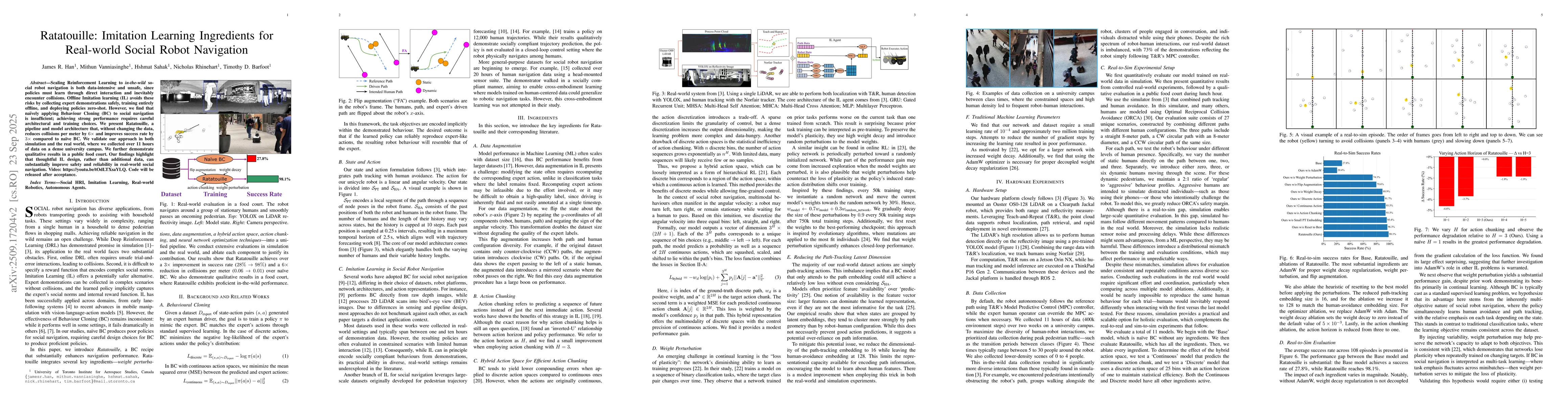 Thumbnail for Ratatouille: Imitation Learning Ingredients for Real-world Social Robot
  Navigation