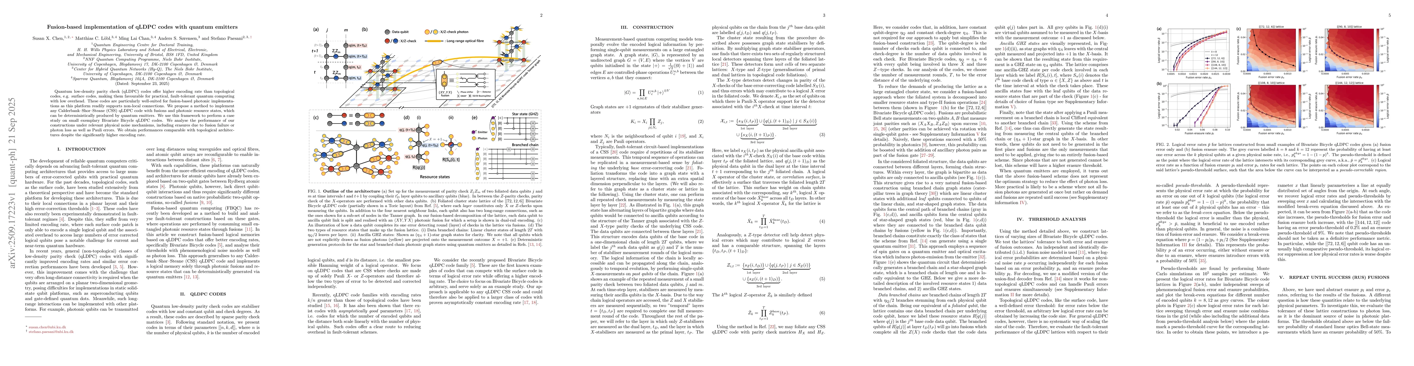 Thumbnail for Fusion-based implementation of qLDPC codes with quantum emitters