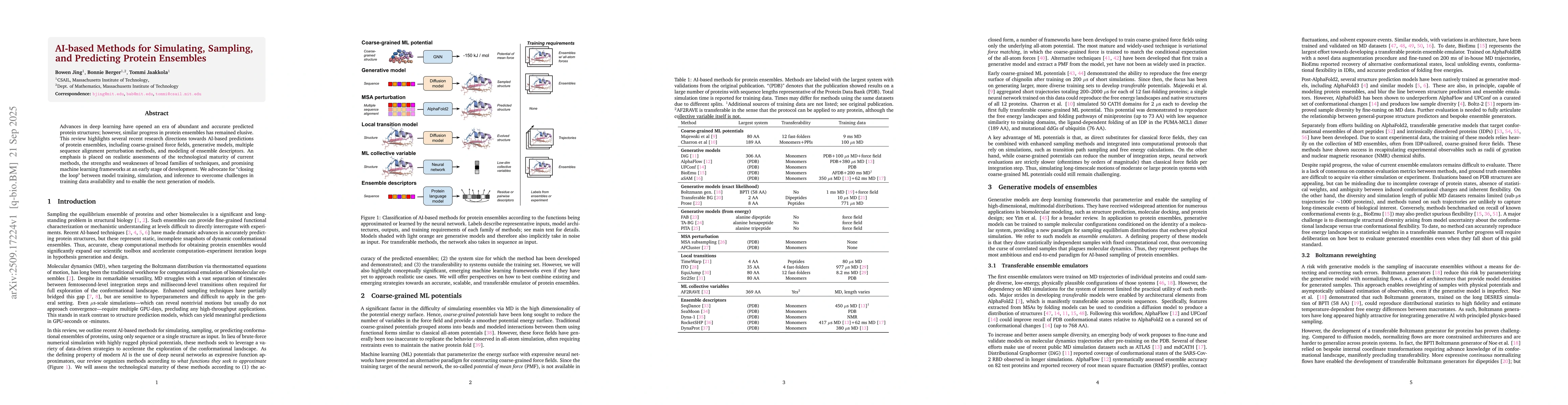 Thumbnail for AI-based Methods for Simulating, Sampling, and Predicting Protein
  Ensembles