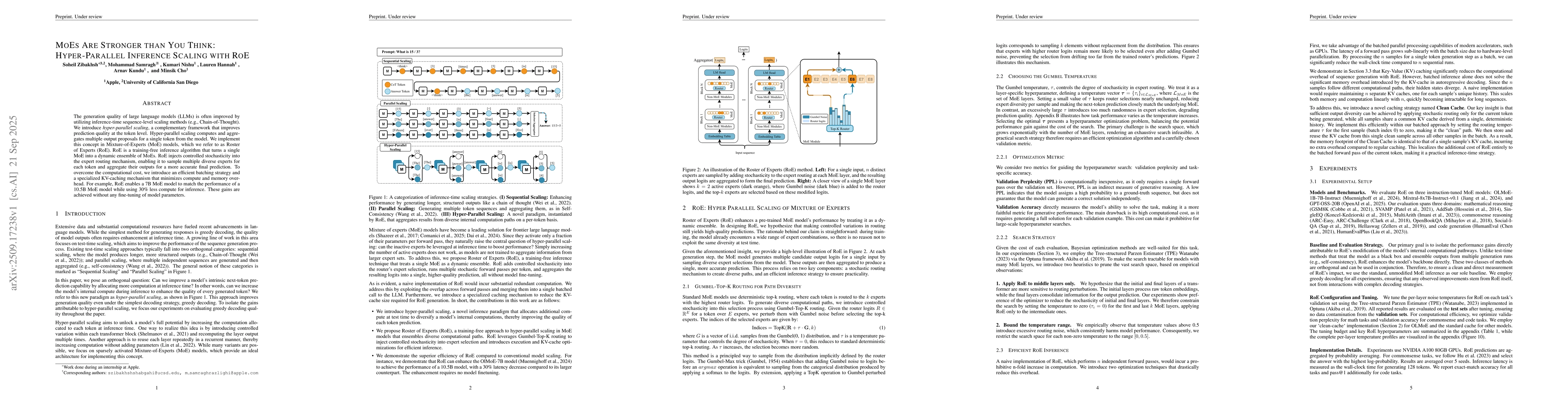 Thumbnail for MoEs Are Stronger than You Think: Hyper-Parallel Inference Scaling with
  RoE