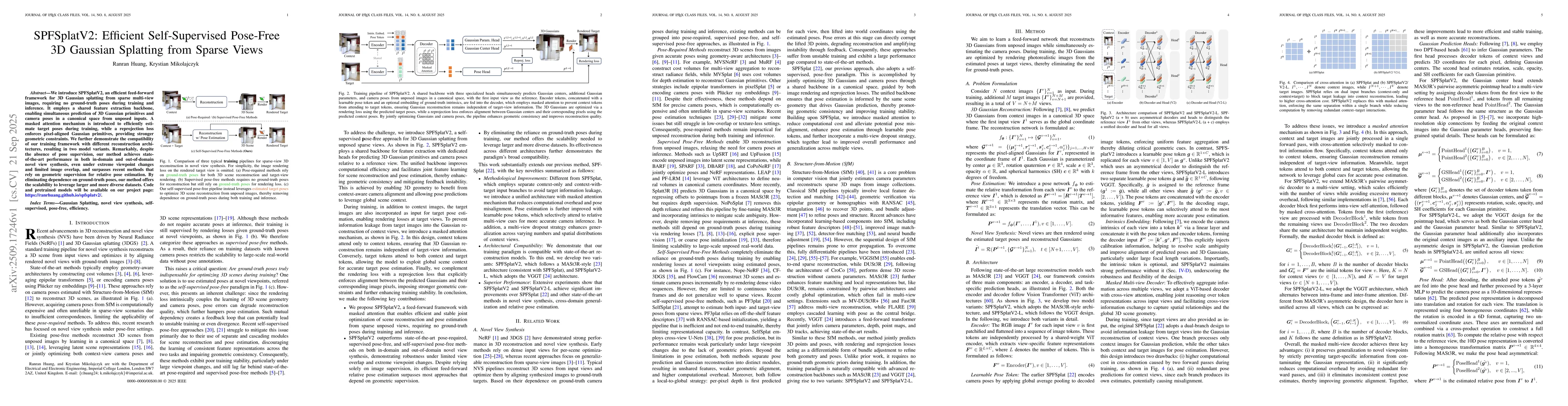 Thumbnail for SPFSplatV2: Efficient Self-Supervised Pose-Free 3D Gaussian Splatting
  from Sparse Views