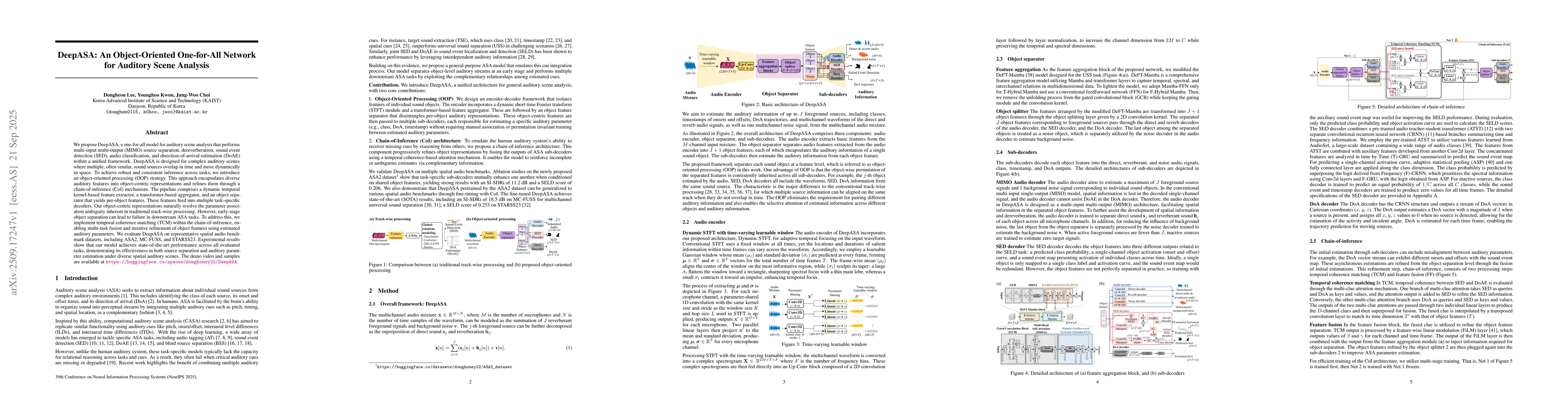 Thumbnail for DeepASA: An Object-Oriented One-for-All Network for Auditory Scene
  Analysis