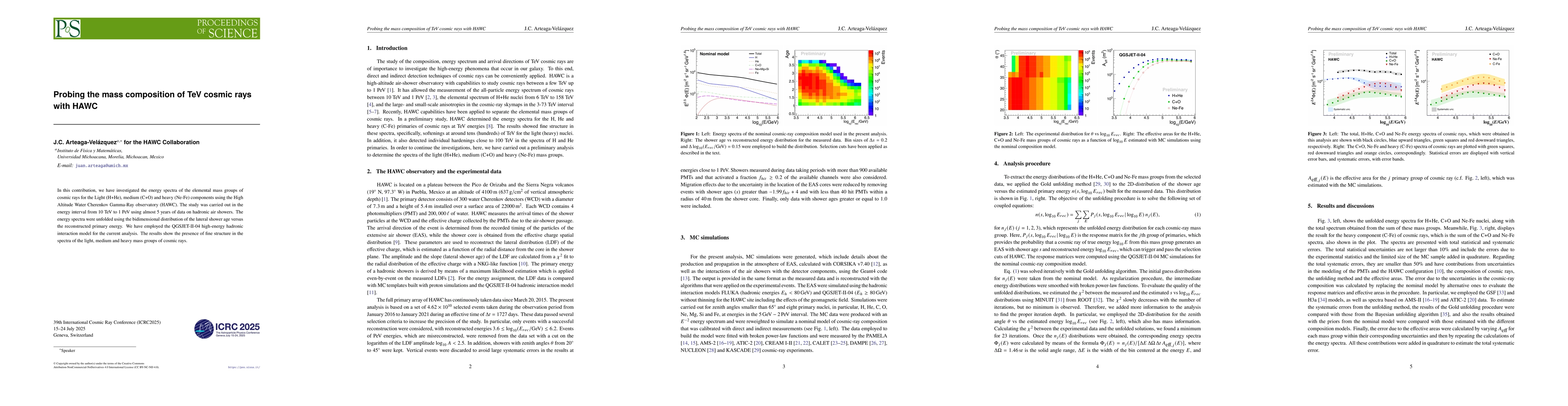 Thumbnail for Probing the mass composition of TeV cosmic rays with HAWC