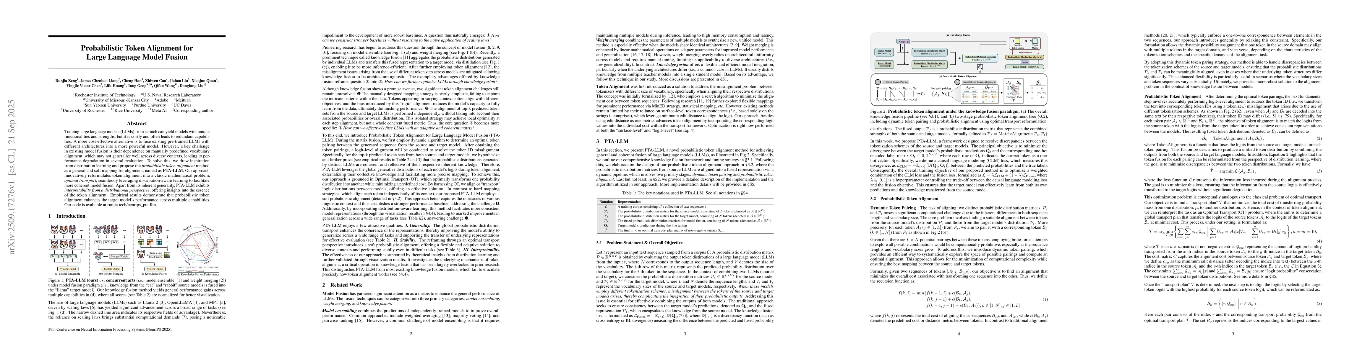 Thumbnail for Probabilistic Token Alignment for Large Language Model Fusion