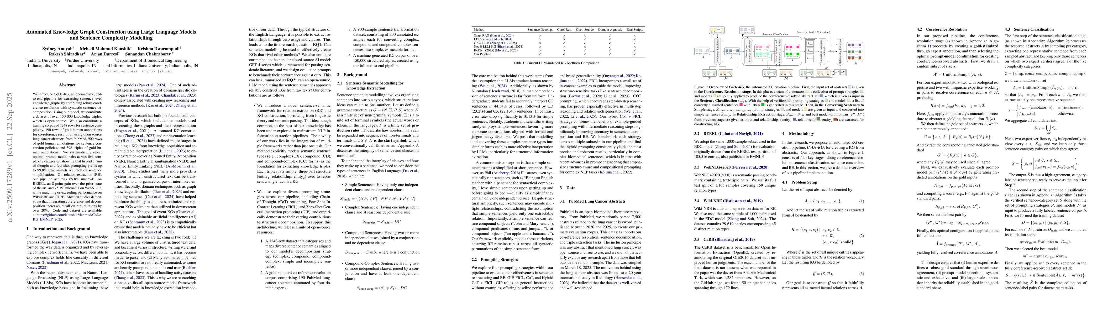 Thumbnail for Automated Knowledge Graph Construction using Large Language Models and
  Sentence Complexity Modelling