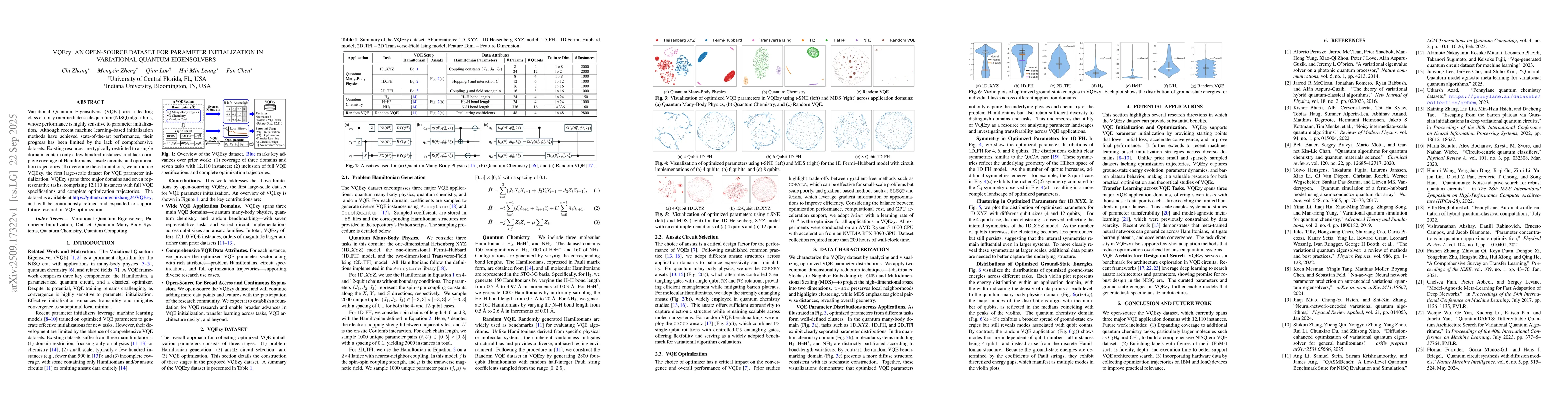 Thumbnail for VQEzy: An Open-Source Dataset for Parameter Initialize in Variational
  Quantum Eigensolvers
