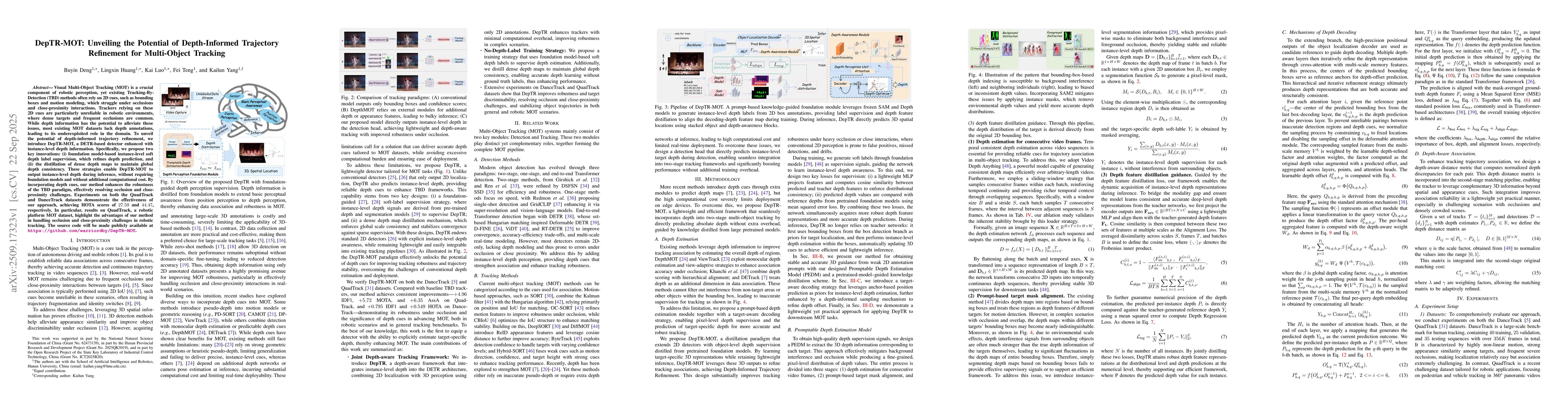 Thumbnail for DepTR-MOT: Unveiling the Potential of Depth-Informed Trajectory
  Refinement for Multi-Object Tracking