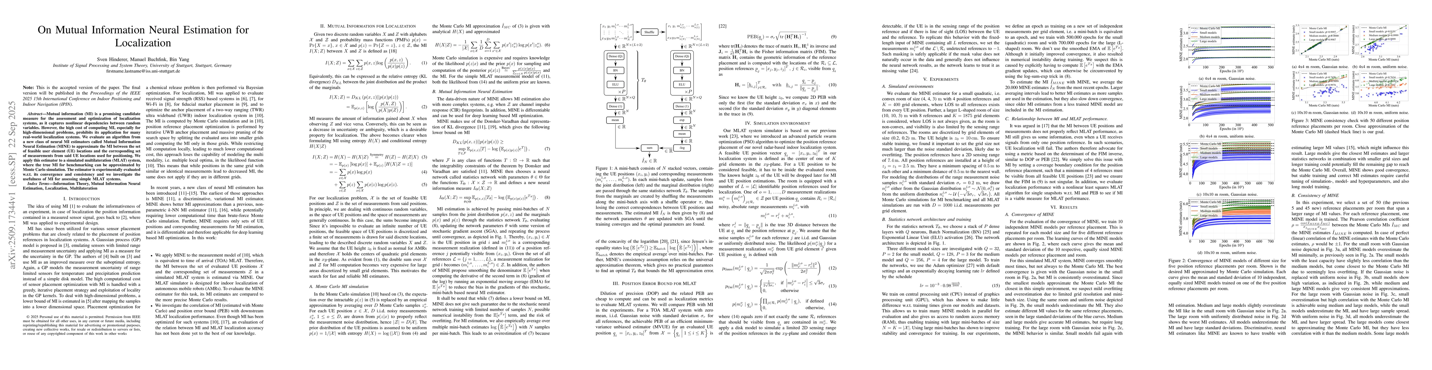 Thumbnail for On Mutual Information Neural Estimation for Localization