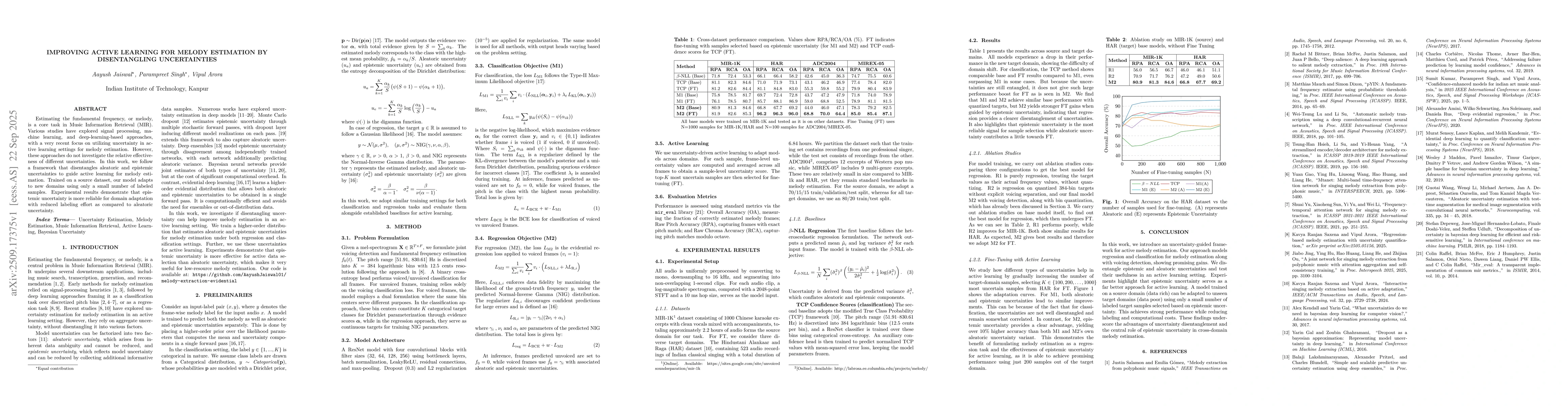 Thumbnail for Improving Active Learning for Melody Estimation by Disentangling
  Uncertainties