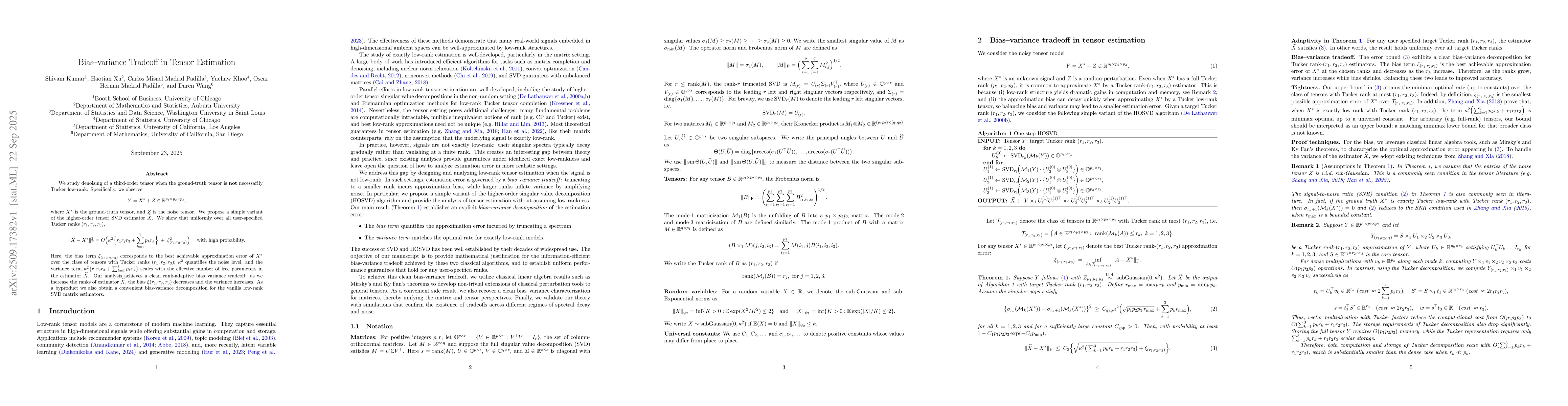 Thumbnail for Bias-variance Tradeoff in Tensor Estimation