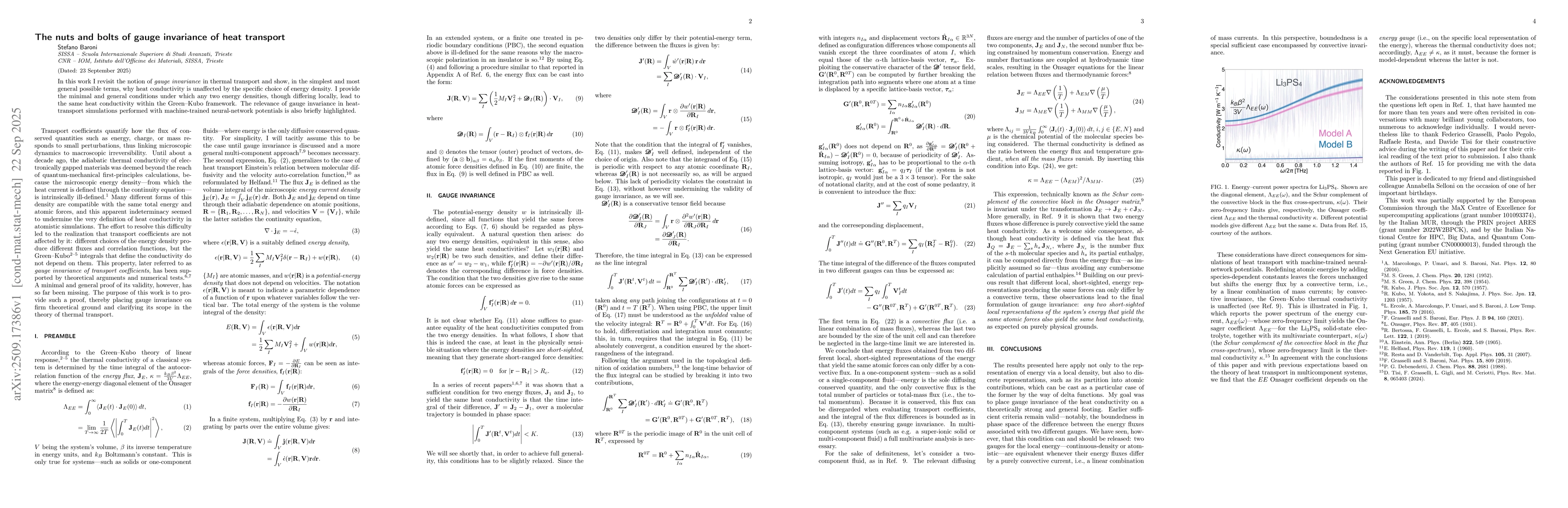 Thumbnail for The nuts and bolts of gauge invariance of heat transport