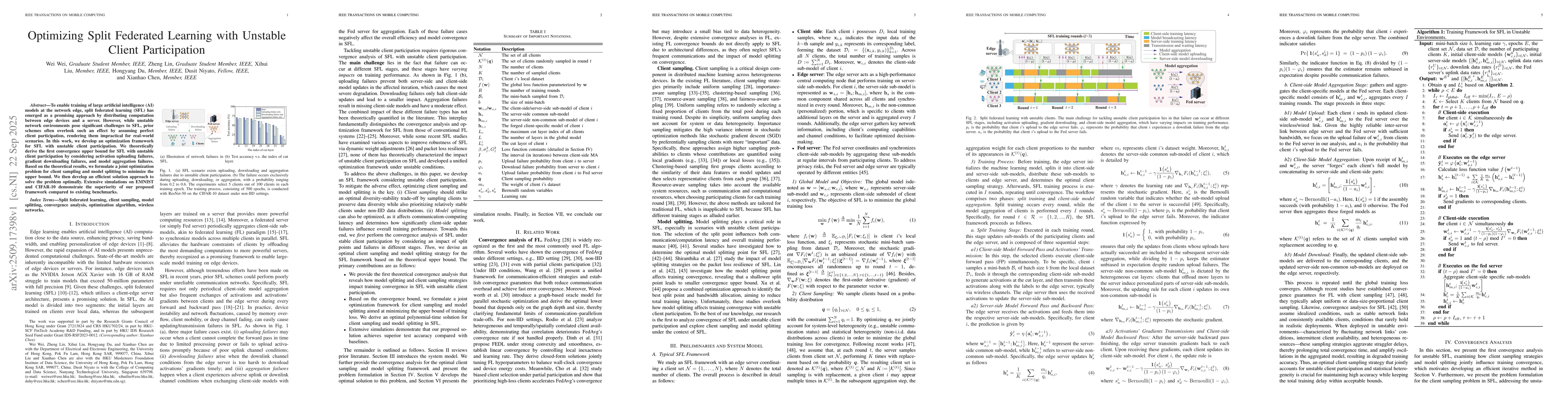 Thumbnail for Optimizing Split Federated Learning with Unstable Client Participation