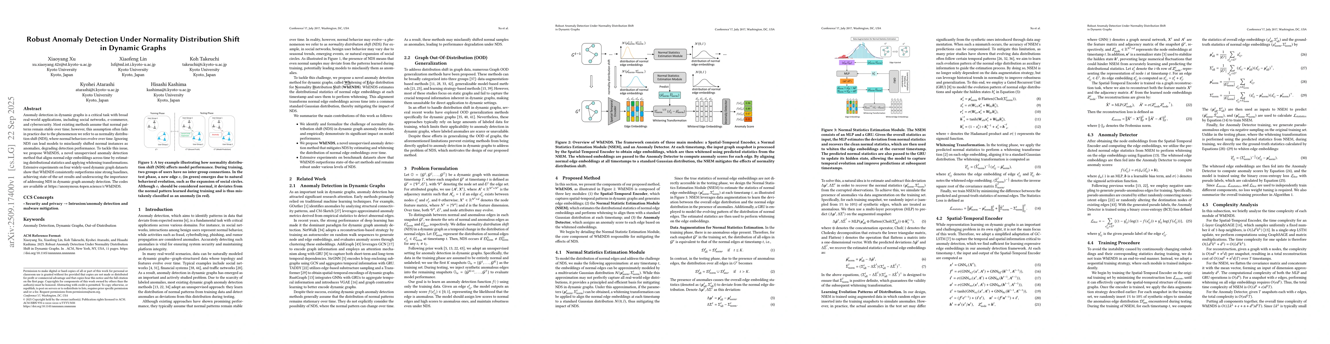 Thumbnail for Robust Anomaly Detection Under Normality Distribution Shift in Dynamic
  Graphs
