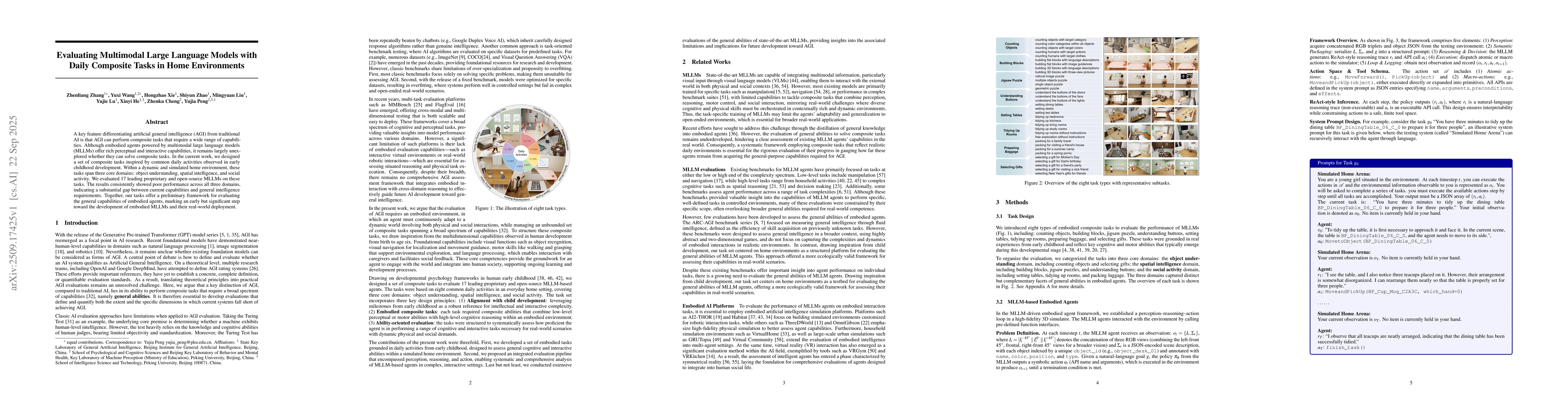 Thumbnail for Evaluating Multimodal Large Language Models with Daily Composite Tasks
  in Home Environments