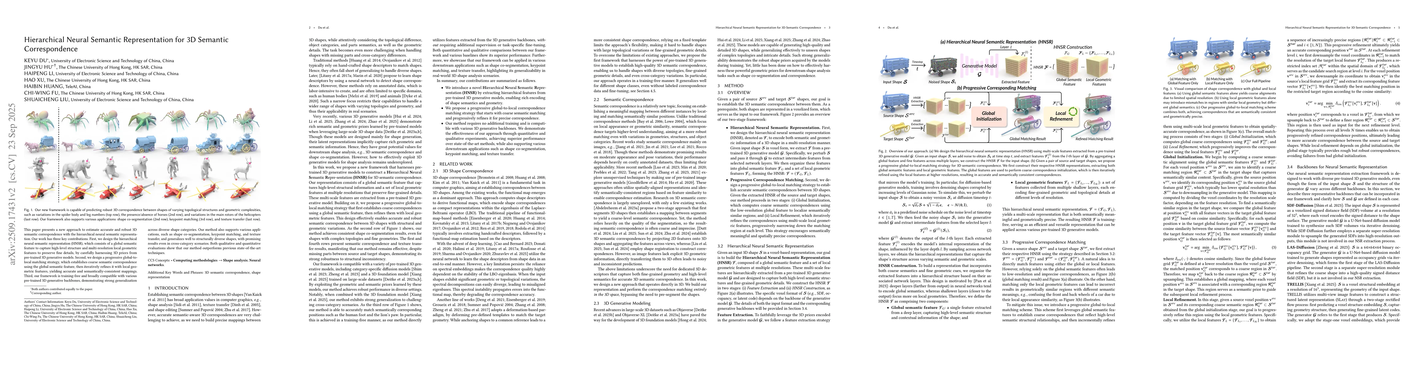 Thumbnail for Hierarchical Neural Semantic Representation for 3D Semantic
  Correspondence
