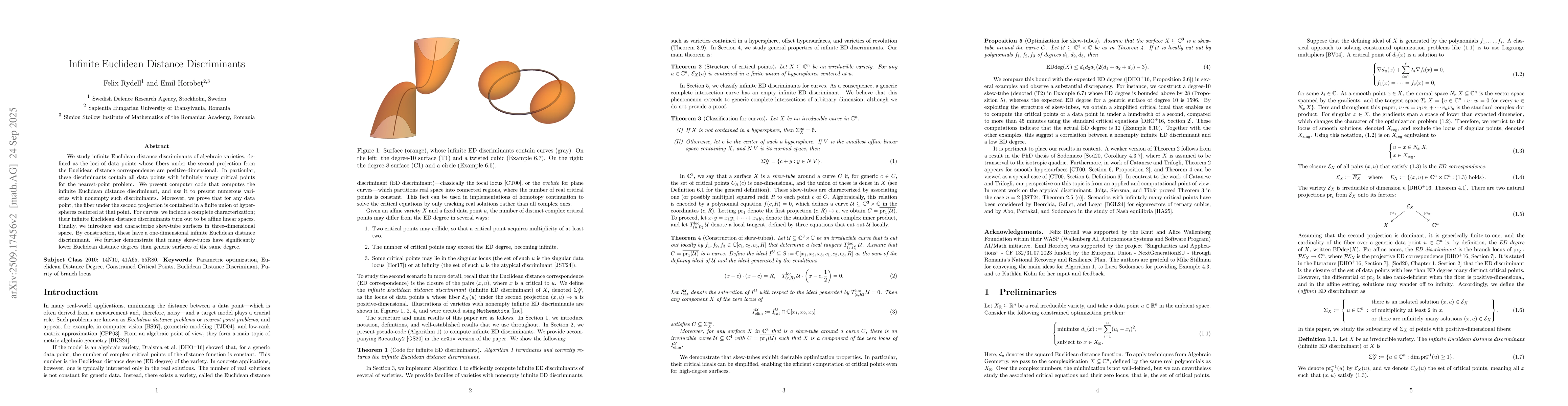 Thumbnail for Infinite Euclidean Distance Discriminants