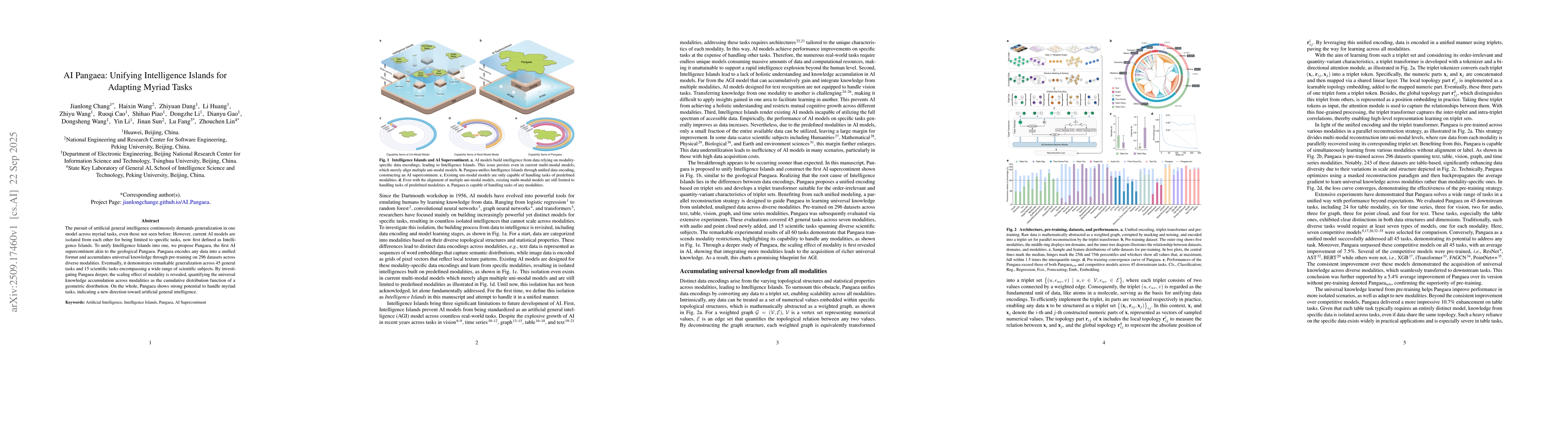 Thumbnail for AI Pangaea: Unifying Intelligence Islands for Adapting Myriad Tasks