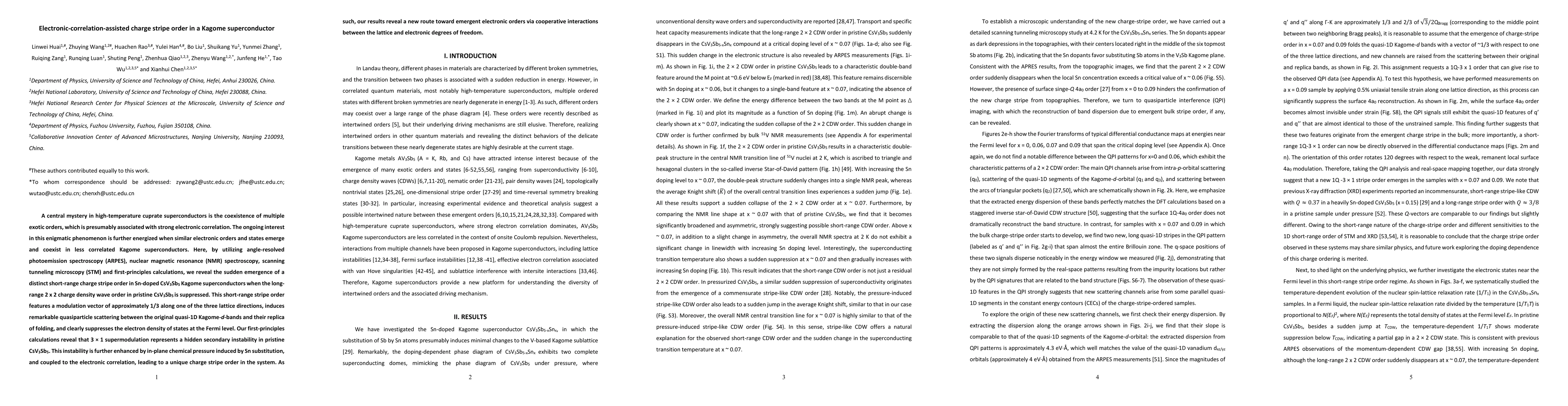 Thumbnail for Electronic-correlation-assisted charge stripe order in a Kagome
  superconductor