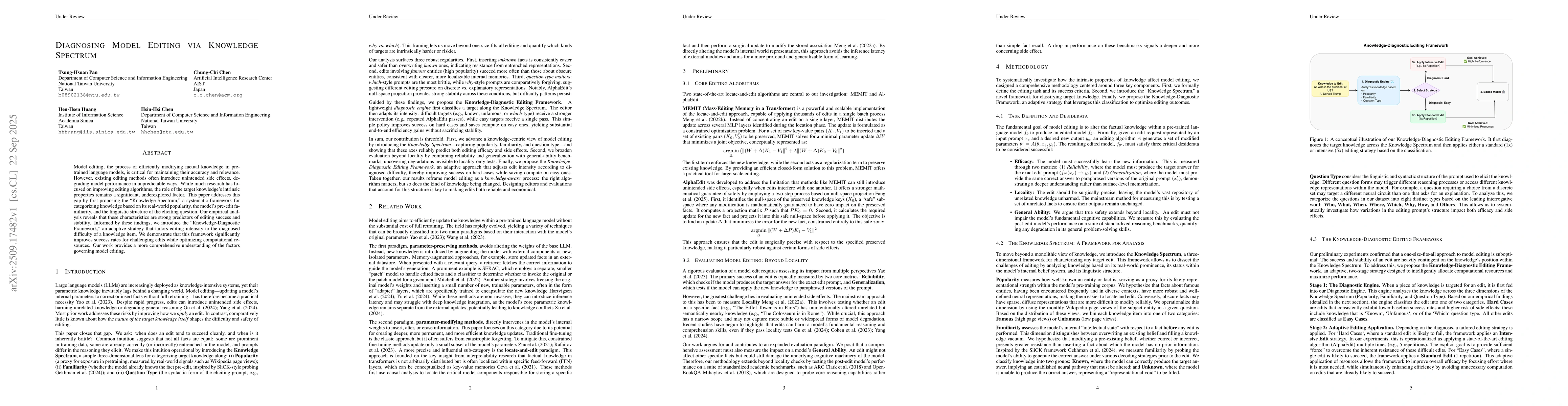 Thumbnail for Diagnosing Model Editing via Knowledge Spectrum