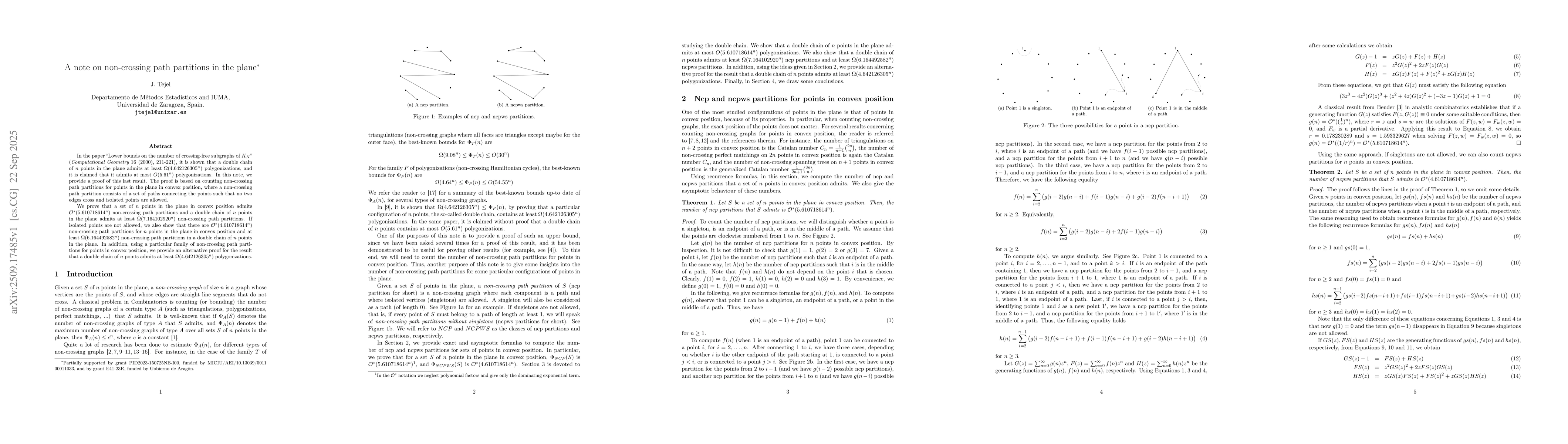 Thumbnail for A note on non-crossing path partitions in the plane