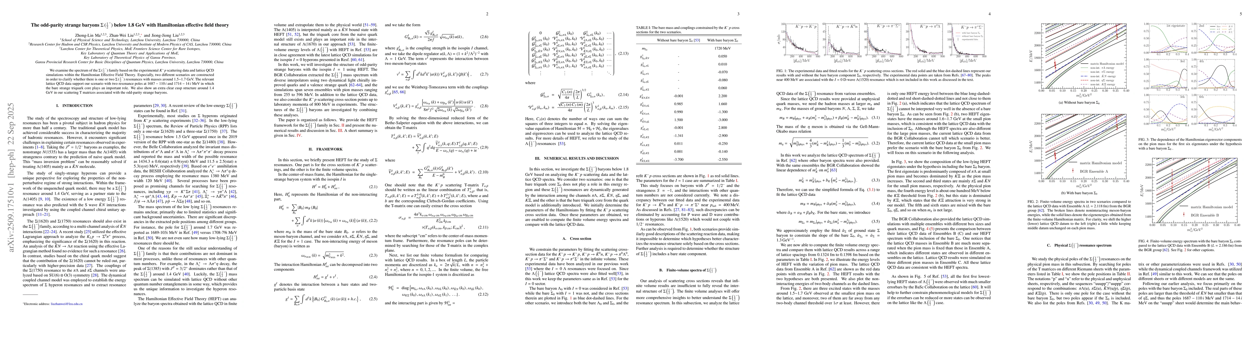 Thumbnail for The odd-parity strange baryons $Σ\,(\frac{1}{2}^-)$ below 1.8 GeV
  with Hamiltonian effective field theory