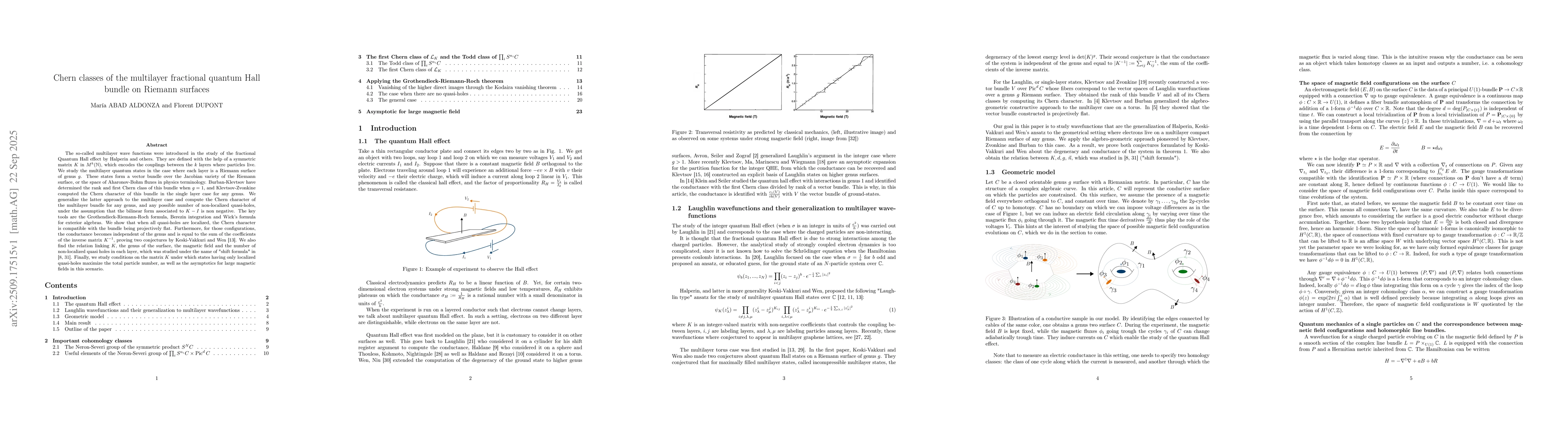 Thumbnail for Chern classes of the multilayer fractional quantum Hall bundle on
  Riemann surfaces
