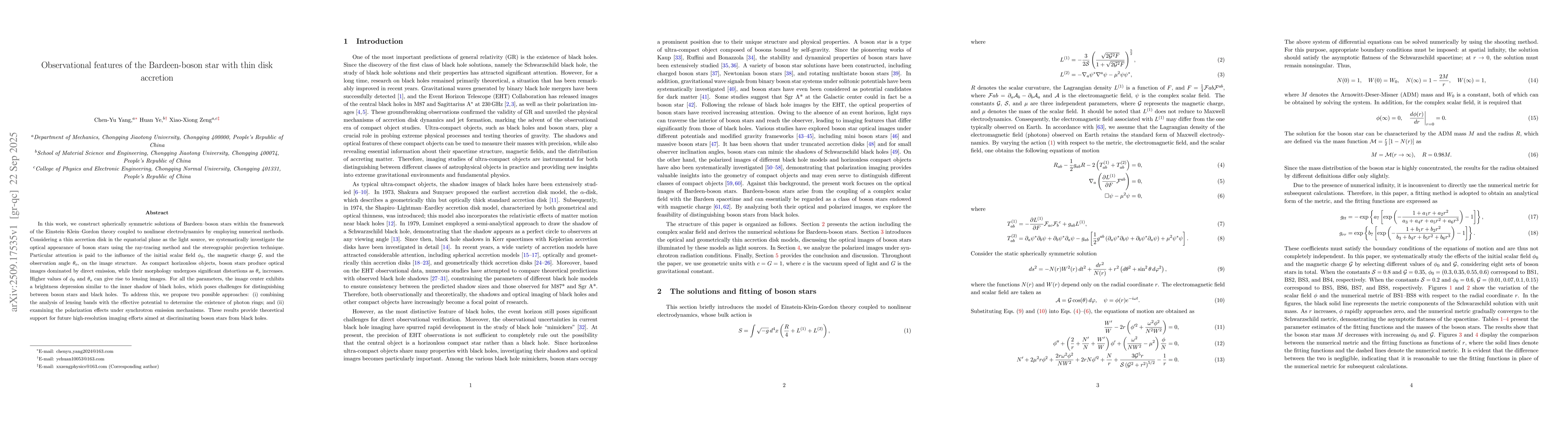 Thumbnail for Observational features of the Bardeen-boson star with thin disk
  accretion
