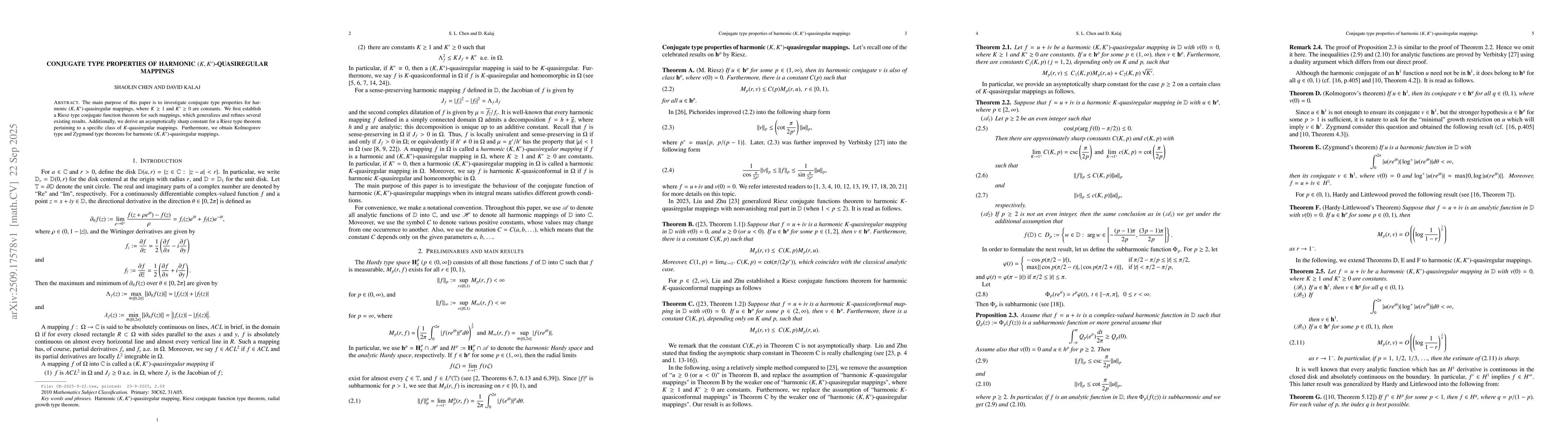 Thumbnail for Conjugate type properties of harmonic $(K,K')$-quasiregular mappings