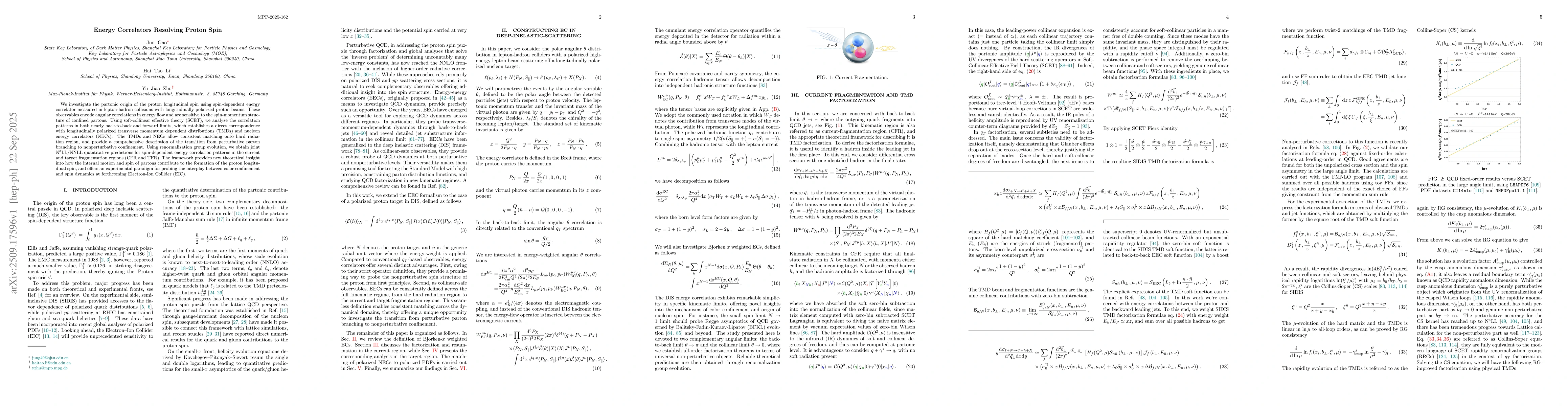 Thumbnail for Energy Correlators Resolving Proton Spin