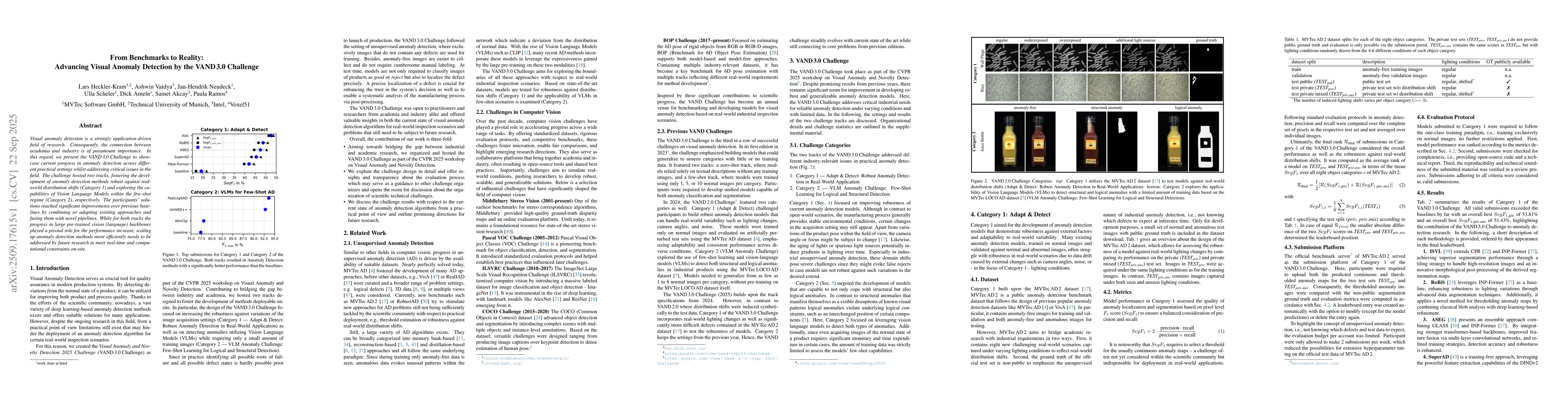 Thumbnail for From Benchmarks to Reality: Advancing Visual Anomaly Detection by the
  VAND 3.0 Challenge