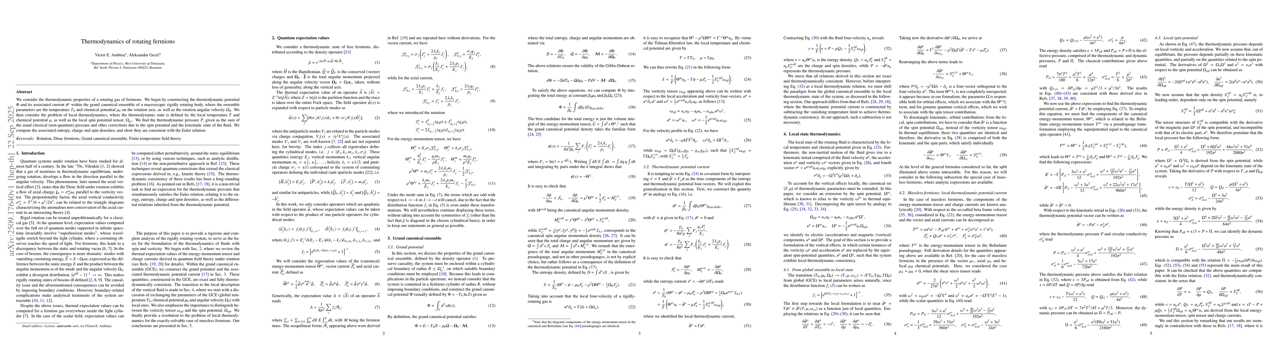 Thumbnail for Thermodynamics of rotating fermions