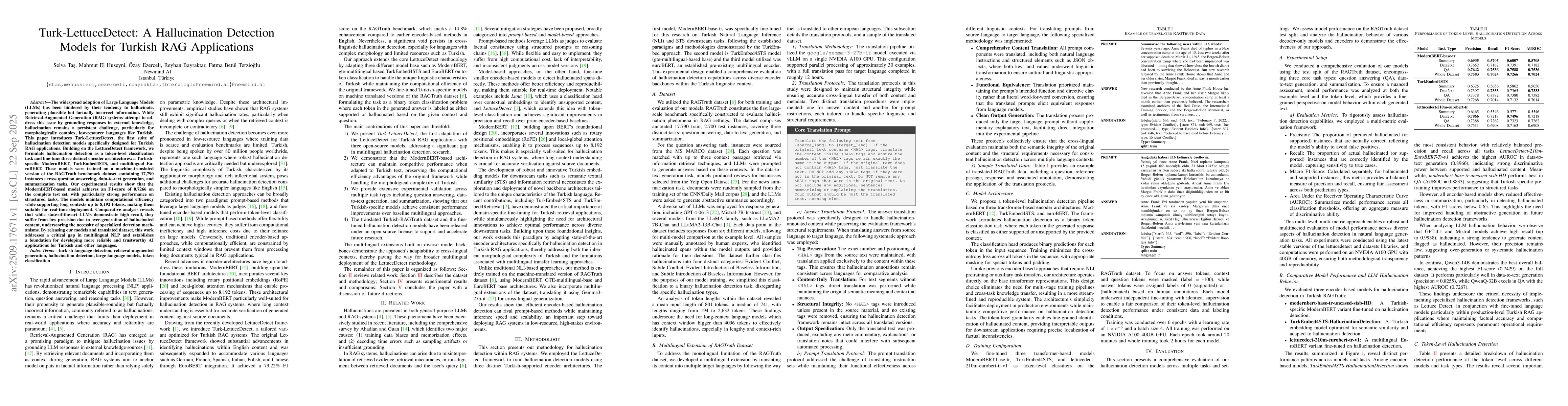 Thumbnail for Turk-LettuceDetect: A Hallucination Detection Models for Turkish RAG
  Applications