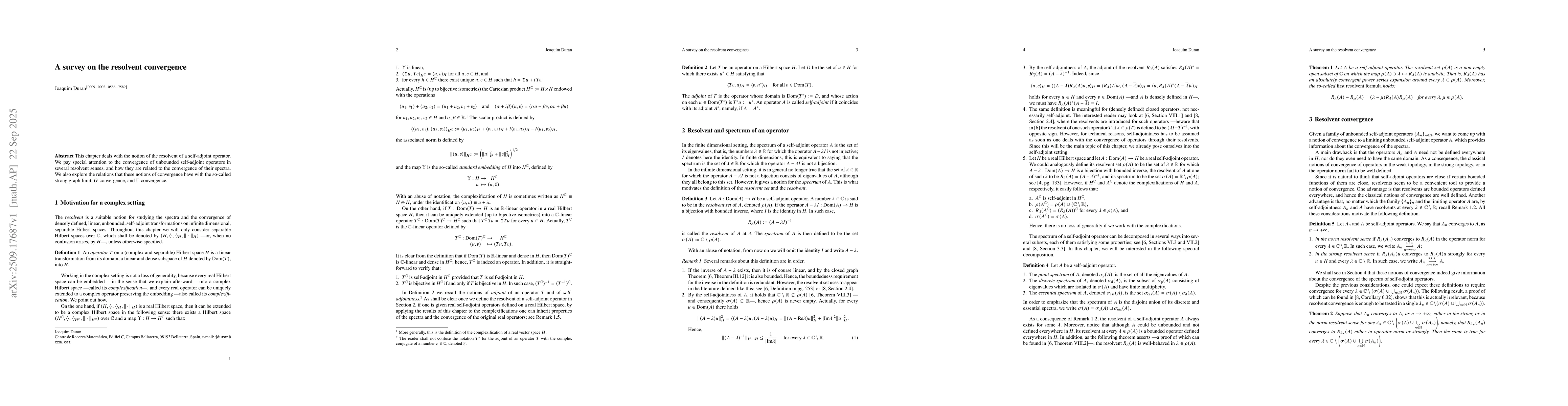 Thumbnail for A survey on the resolvent convergence