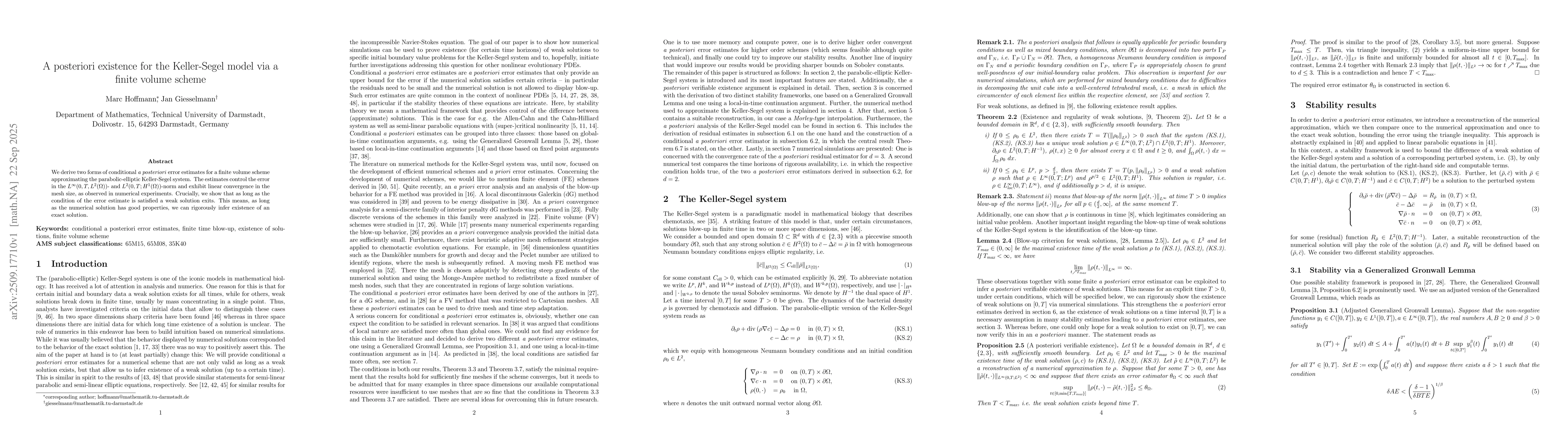 Thumbnail for A posteriori existence for the Keller-Segel model via a finite volume
  scheme