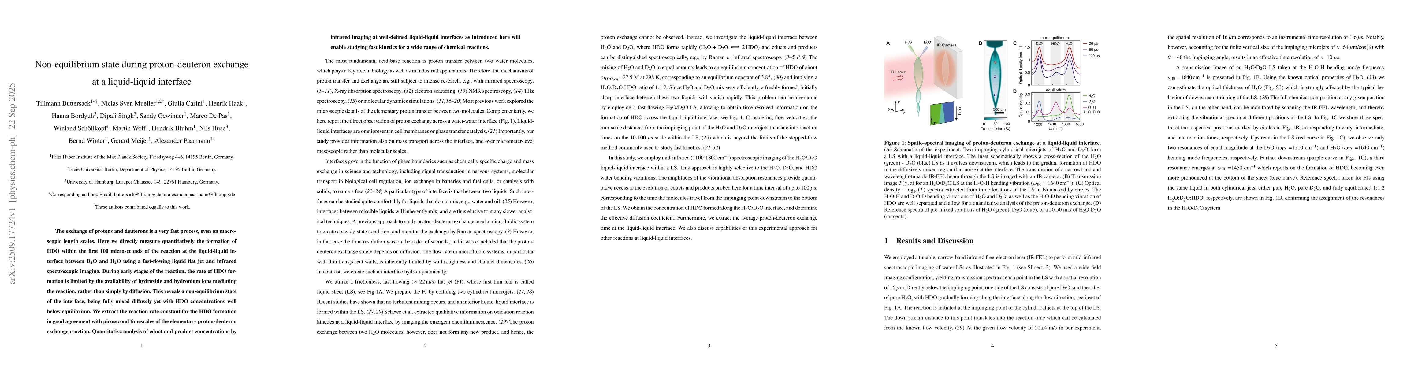 Thumbnail for Non-equilibrium state during proton-deuteron exchange at a liquid-liquid
  interface