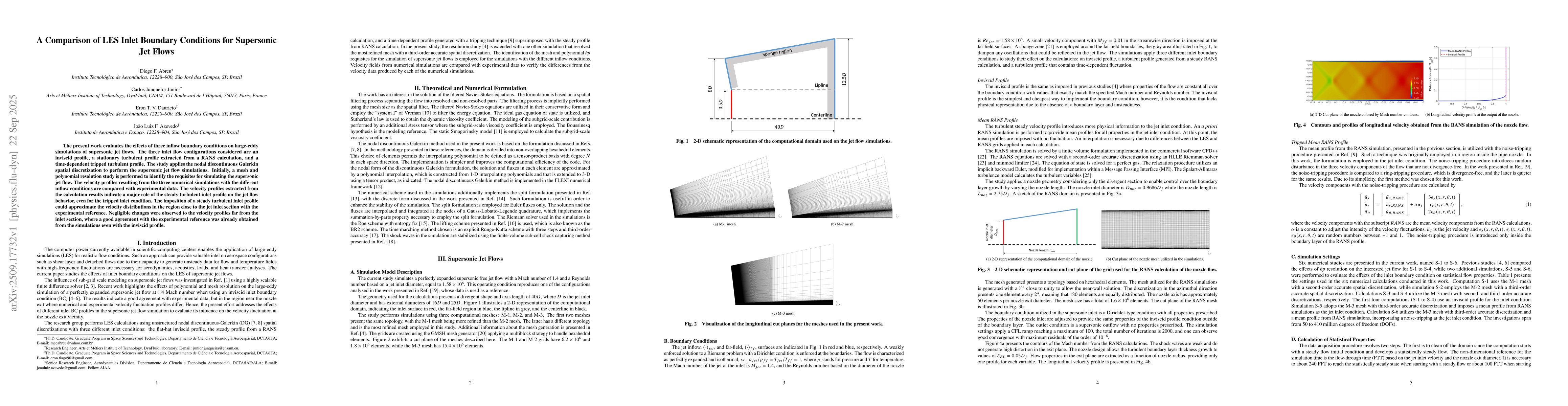 Thumbnail for A Comparison of LES Inlet Boundary Conditions for Supersonic Jet Flows
