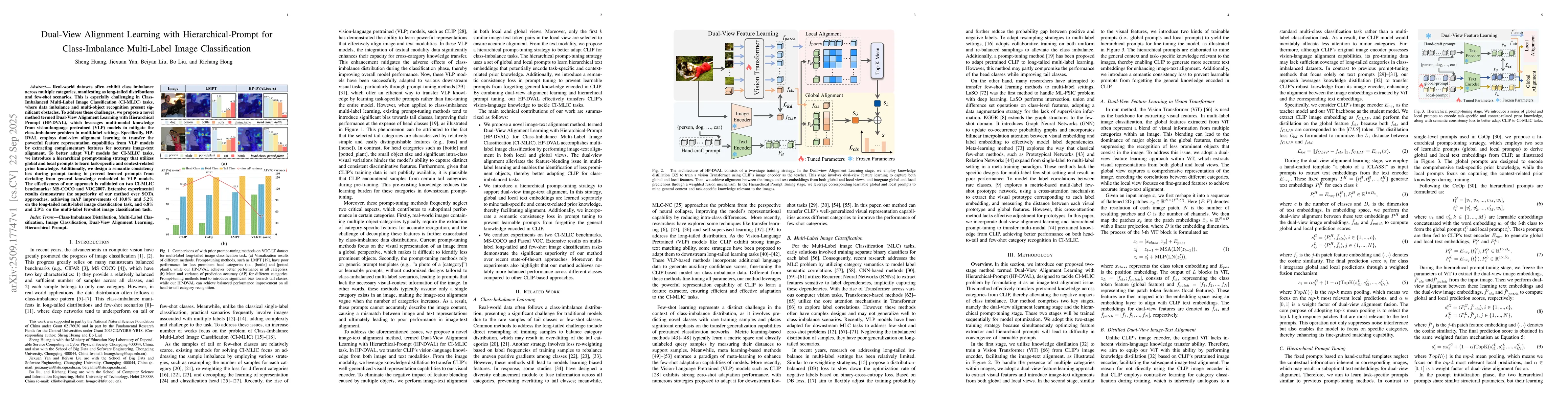 Thumbnail for Dual-View Alignment Learning with Hierarchical-Prompt for
  Class-Imbalance Multi-Label Classification