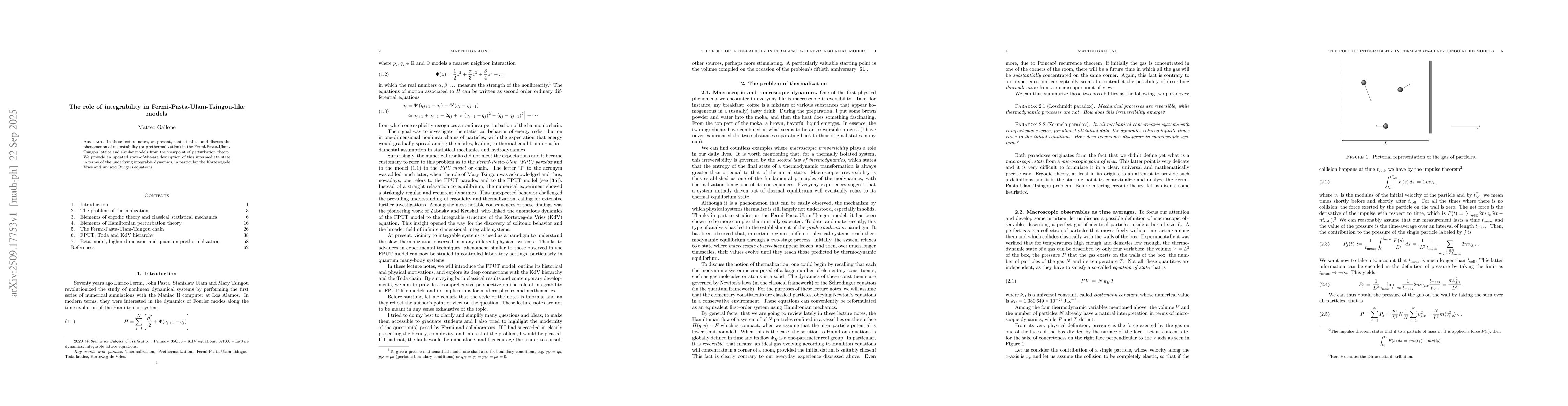 Thumbnail for The role of integrability in Fermi-Pasta-Ulam-Tsingou-like models