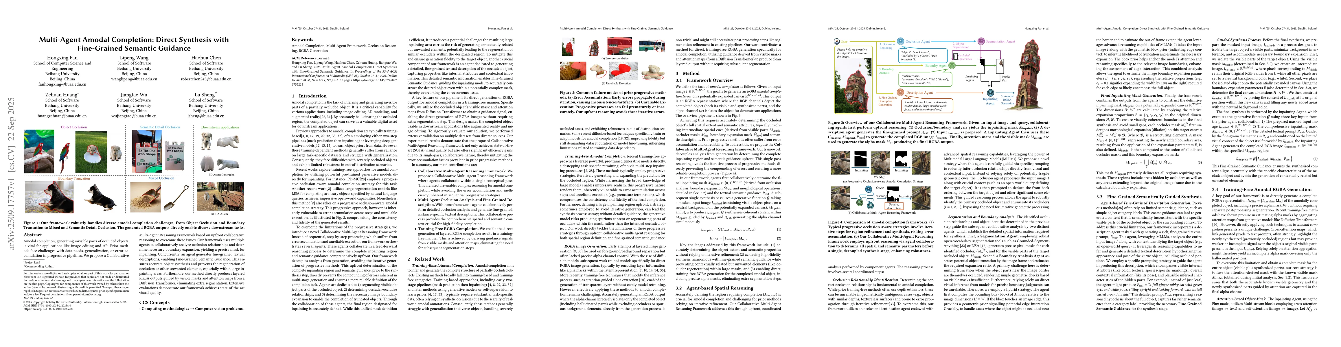 Thumbnail for Multi-Agent Amodal Completion: Direct Synthesis with Fine-Grained
  Semantic Guidance