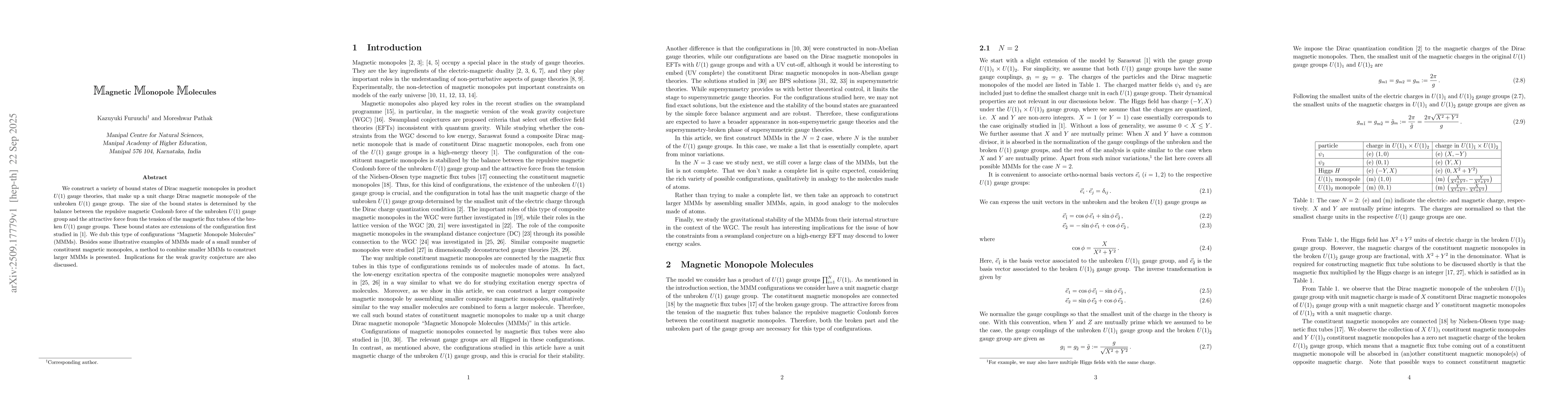 Thumbnail for Magnetic Monopole Molecules