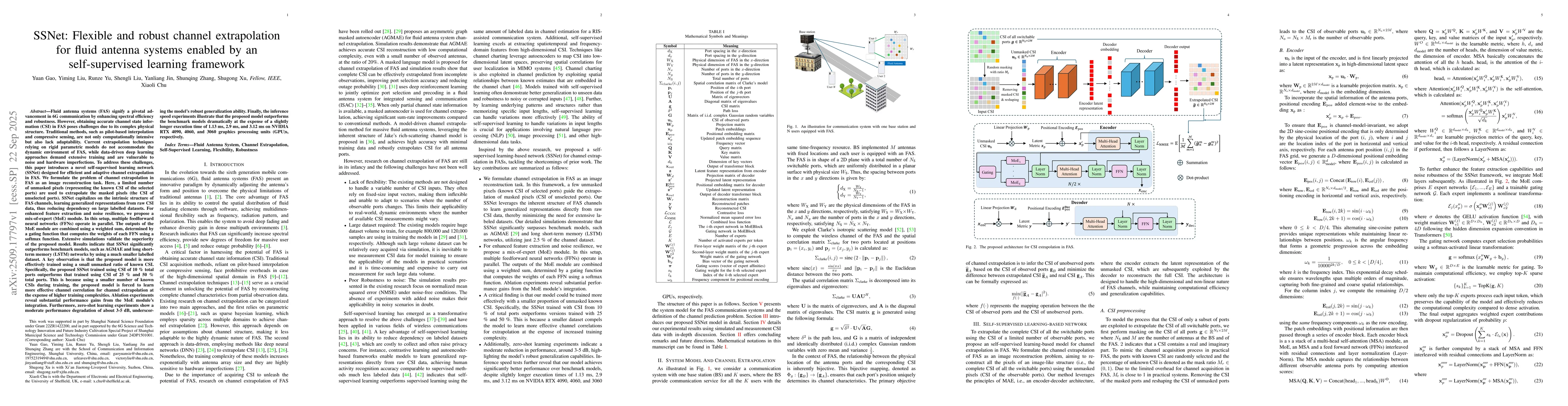 Thumbnail for SSNet: Flexible and robust channel extrapolation for fluid antenna
  systems enabled by an self-supervised learning framework